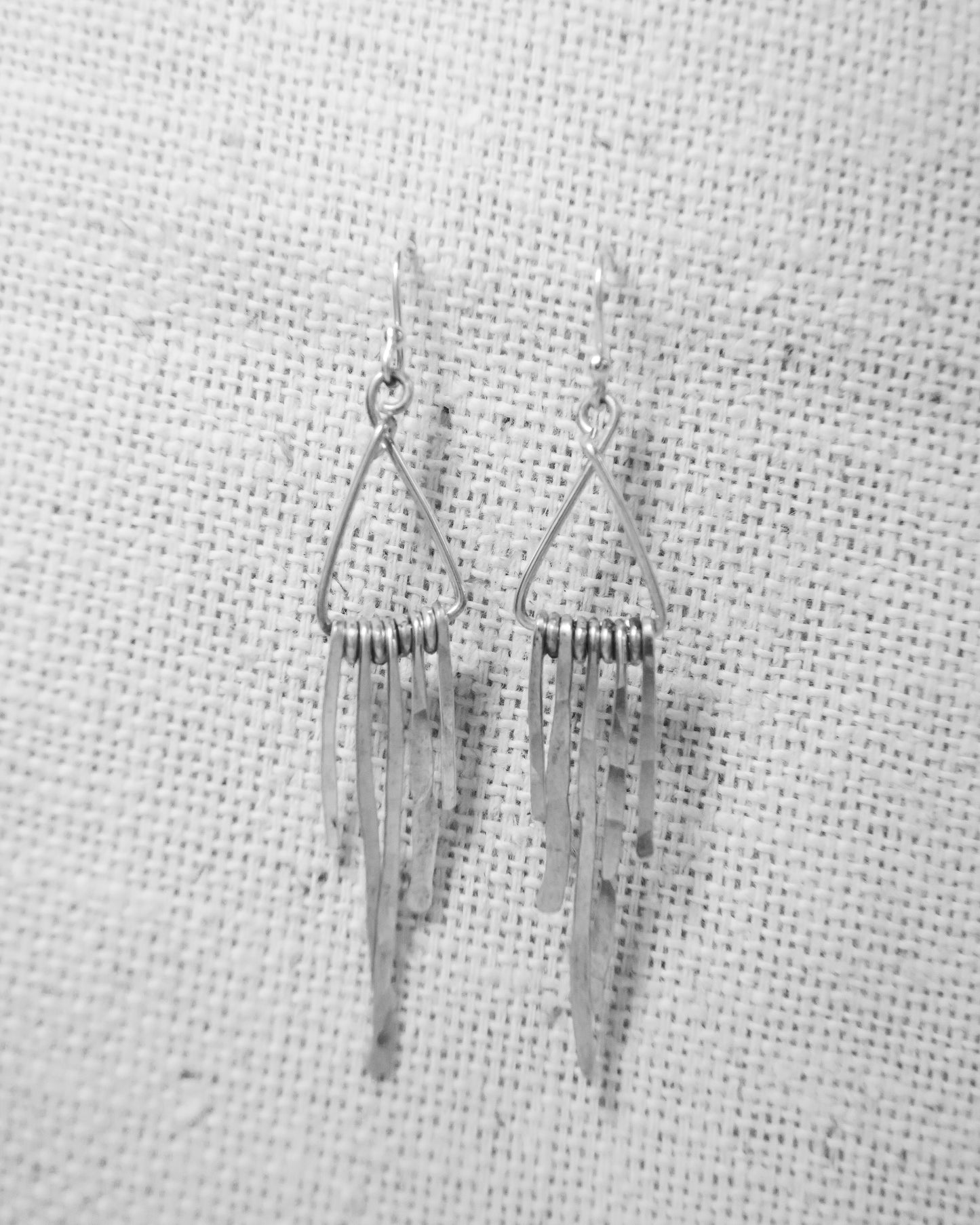 Earthen May-Artisan sterling silver 925 handmade dangle earrings, dainty and boho