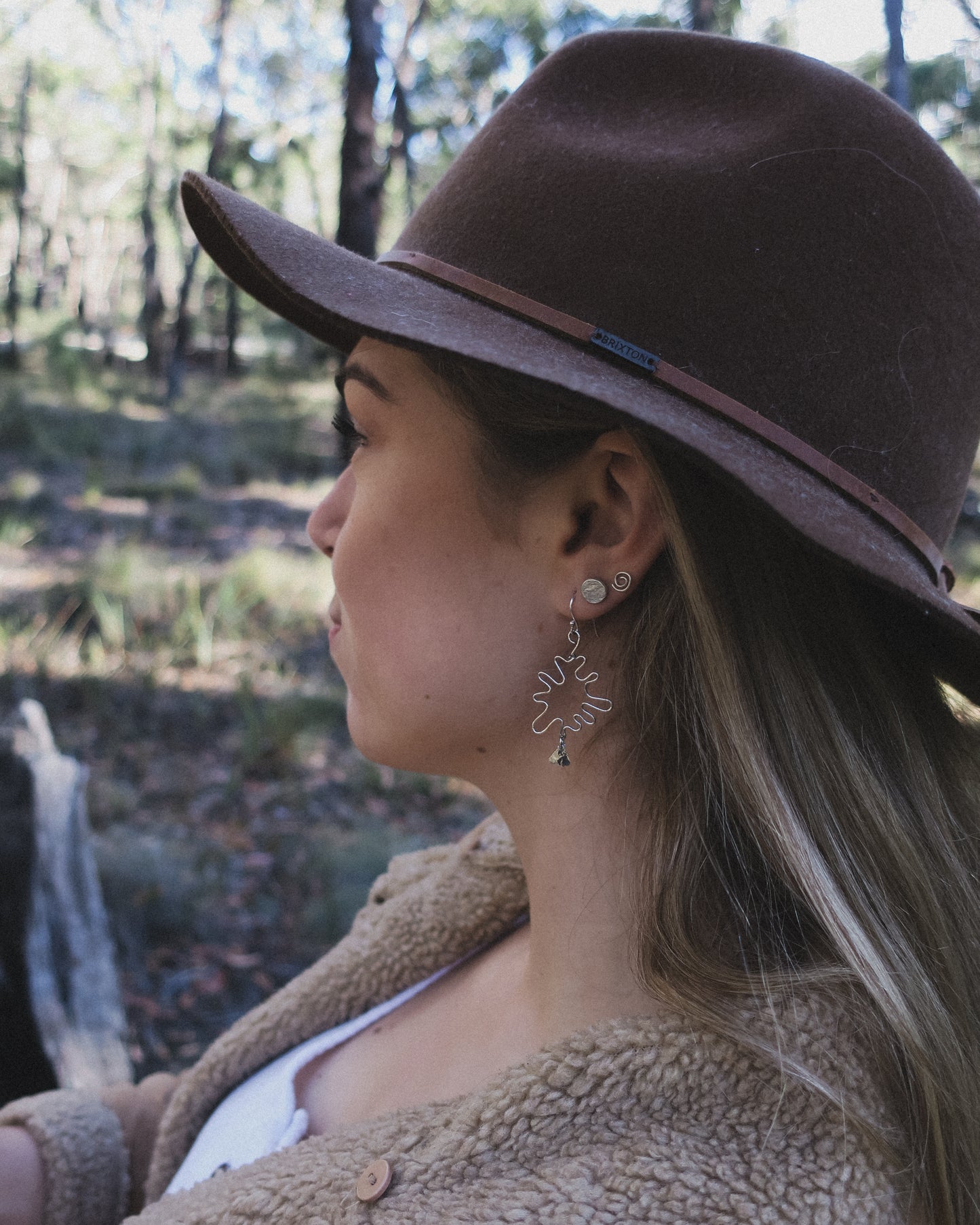 Earthen May Squiggle drop earrings- sterling silver, funky, delicate, statement jewellery